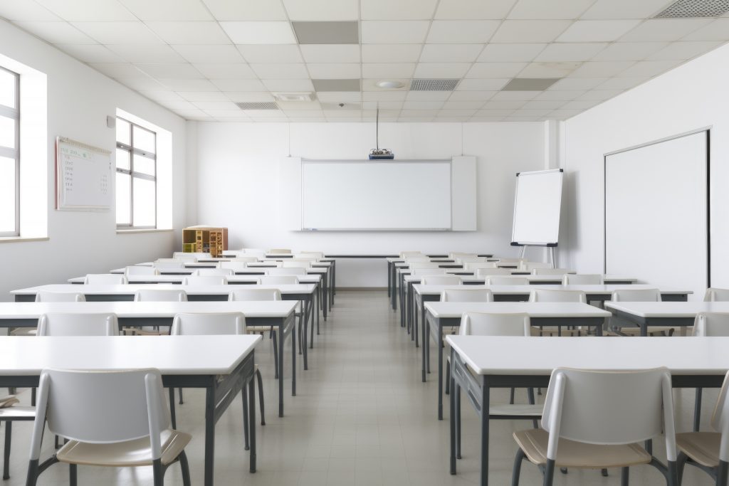 Quienes Somos view modern classroom school